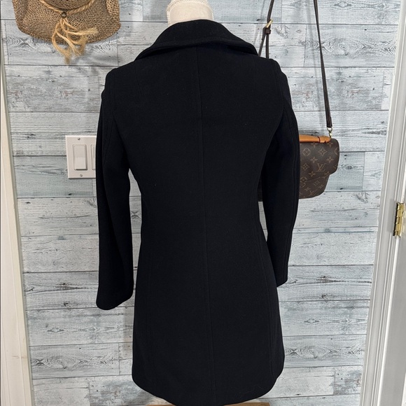 J. CREW WOOL BLEND CLASSIC DOUBLE BREASTED PEA COAT - Picture 7 of 9